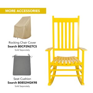 Shine Company Vermont Rocking Chairs, Outdoor Front Porch Rocker Set of 2, Lemon