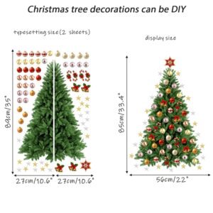 TOARTi Christmas Wall Sticker Merry Christmas Wall Decals Christmas Trees Decal Xmas Holiday Decoration Christmas Party Supplies Christmas Trees Sticker Stickers