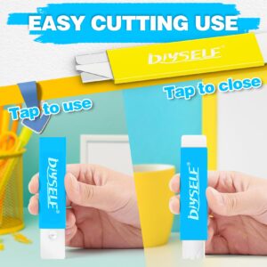 DIYSELF Box Cutters 12 Pack, Utility Knife, Box Cutter Retractable with Razor Blade, Box Opener for Package, Utility Knives for Office, School, Home, Flat Box Cutter for Women, Letter Opener for Mail