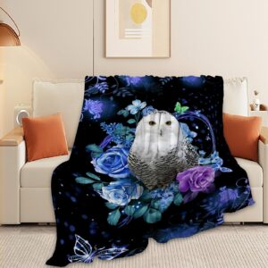 Owl Blanket Owl Gifts for Women Soft Cozy Owl Stuffed Throw Blanket Owl Animal Fleece Plush Bedding Blanket for Girls Kids Adults Bed 40"X50"