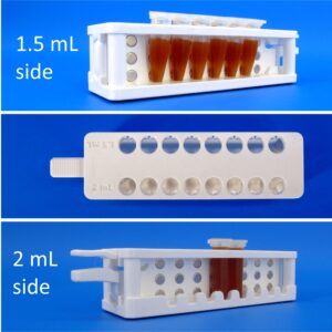 Magnetic Rack for 1.5 and 2 mL centrifuge Tubes, with Removable Magnets