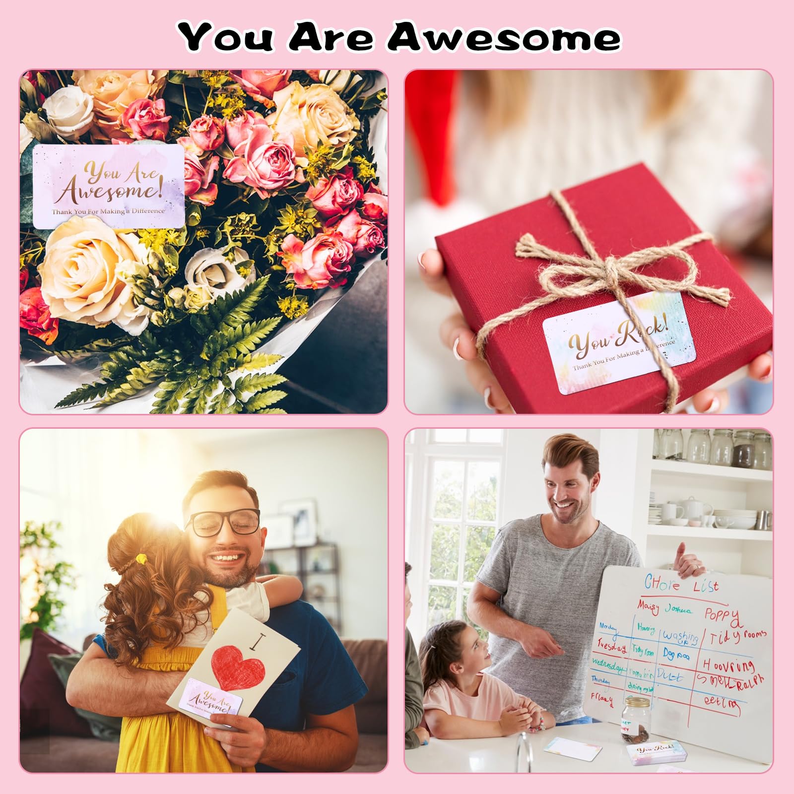 Ouligay 100 Pcs Positive Affirmations Cards For Kids You Are Awesome Cards Bulk Colorful Mini Inspirational Motivational Cards Funny Employee Appreciation Cards Gifts For Students Staff Teachers