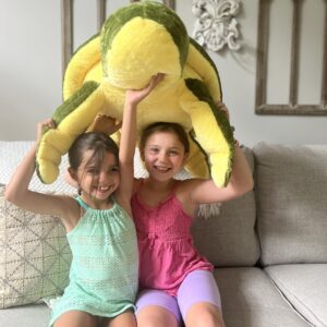 MorisMos Giant Turtle Stuffed Animal 33 inch, Large Stuffed Sea Turtle Plush Toy, Big Stuffed Turtle Pillow for Kids, Girls, Boys, Plush Turtle Gifts on Christmas, Valentine, Birthday, Green