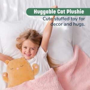 PixieCrush Long Cat Plush - 26.4x12.2 inch - Plush Cute Cat Body Pillows for Kids - Long Stuffed Cartoon Cat - Jumbo Squishy Kitten Doll for Children - Soft Soothing Cuddle Plushies (Brown)