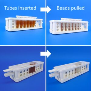 Magnetic Rack for 1.5 and 2 mL centrifuge Tubes, with Removable Magnets