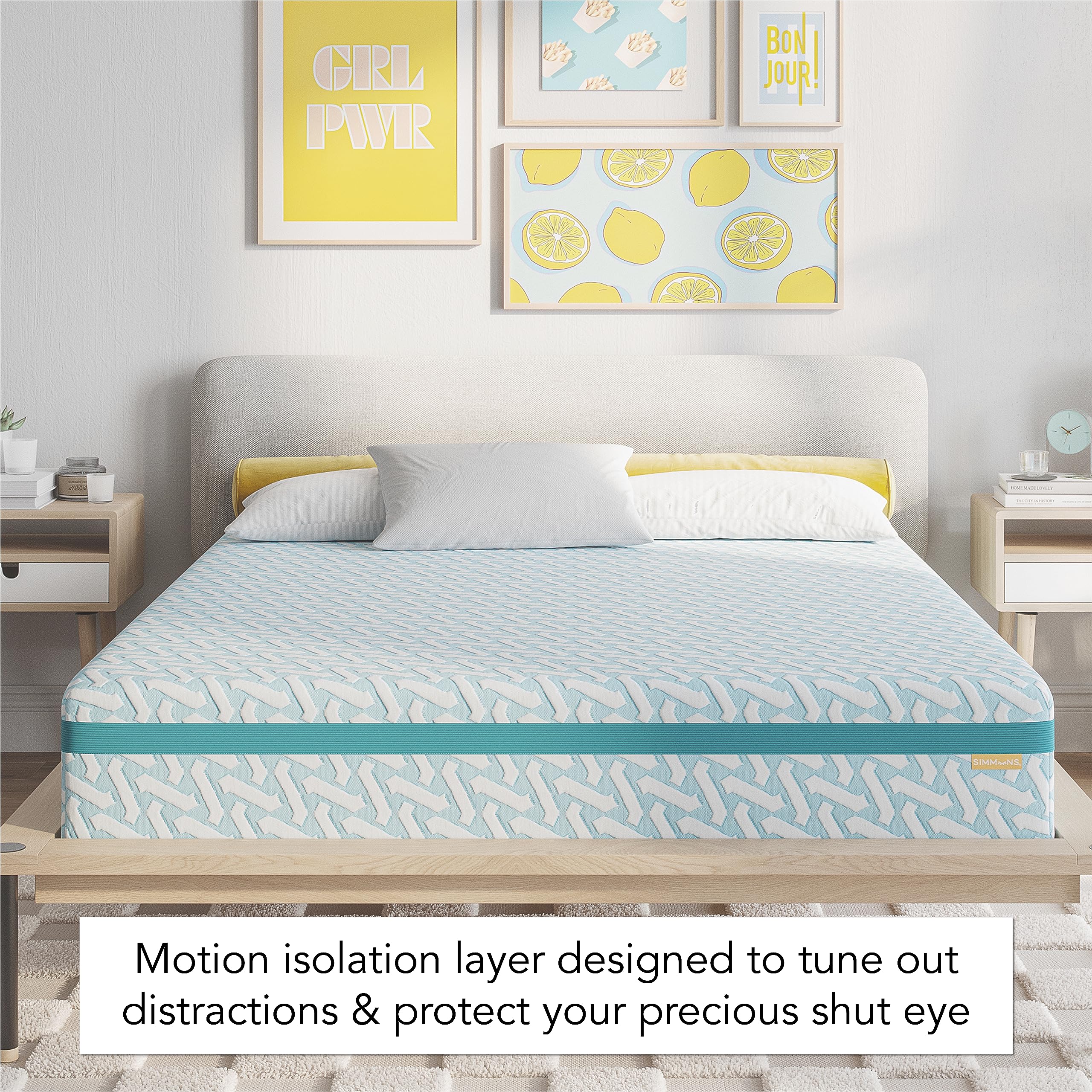 Simmons Blue Dream Gel Memory Foam Mattress - King Size Mattress - 10 Inch Medium Firmness Bed in a Box - CertiPUR-US Certified - Pressure Relief & Motion Separation - Restful Sleep & Comfort