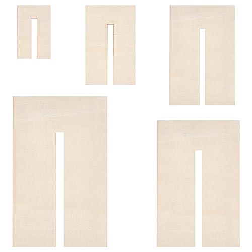 BENECREAT 5Pcs Bow Maker Templates, Wood Bow Tie Boards Craft Sewing Tool for Ribbon Bow Making Hair Bows Gift Bows Crafts Making, Slot: 8mm