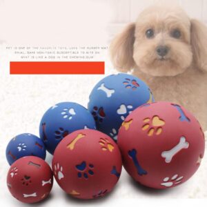 Dog Treat Dispenser Balls, Slow Feeding Adjustble Chewing Puppy Puzzle Balls Toy, Mental Enrichment Relieving Boredom Cats Dogs Universal Dog Chew Toy for Pet Supplies(Blues)