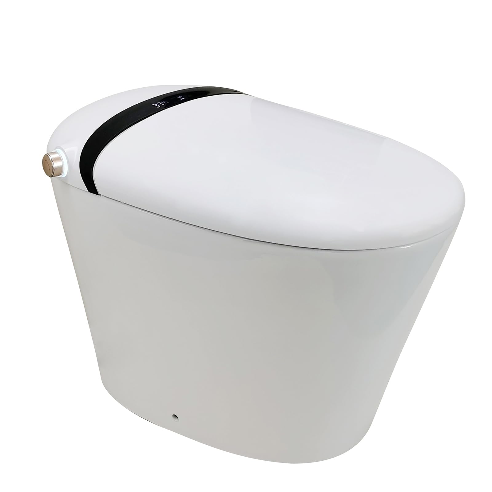 ZAHEES Smart Bidet Toilet, Smart Toilet with Built-in Bidet Seat, Tankless Toilet with Foot Sensor Auto Flush