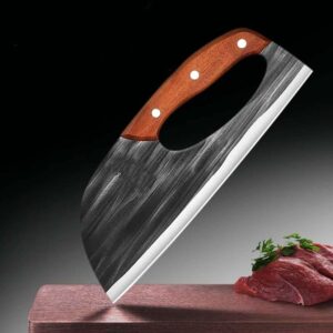 Meat Cleaver,Cleaver Knife, 9.5 inch Design Labor-saving Knife 50Cr15mov Forged Kitchen Knife Lady Kitchen Knives Household Safe Cooking Knife