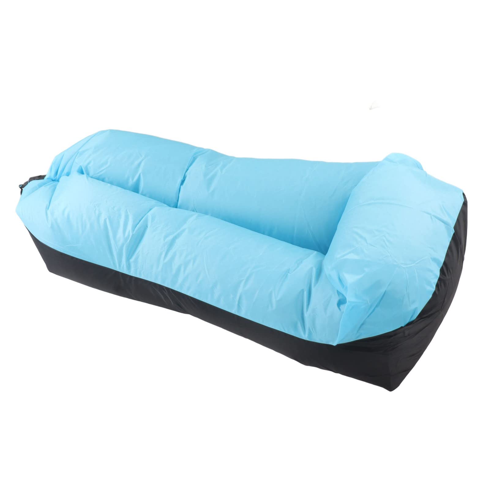 EVGATSAUTO Inflatable Sofa Portable Inflatable Sofa Storage Bag 2.3ft Wide 6.1ft Long Oxford Cloth for Travel (Black and Blue)