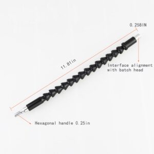 HZACHYX universal metal flexible shaft electric drill connecting shaft bending extension rod electric drill electric screw flexible shaft hose 2PC