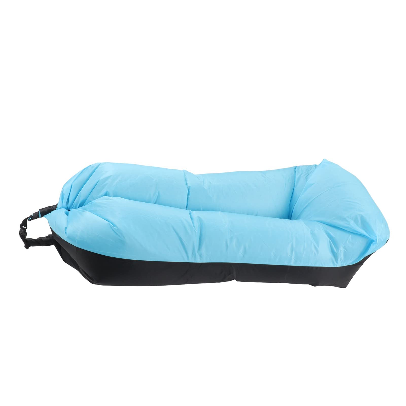 EVGATSAUTO Inflatable Sofa Portable Inflatable Sofa Storage Bag 2.3ft Wide 6.1ft Long Oxford Cloth for Travel (Black and Blue)