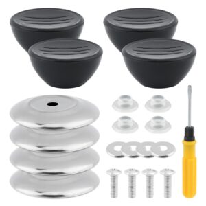 pot lid knob replacement, 4 pack pot lid knobs with double head screwdriver, pan lid holding handles for slow cookers, skillets and kitchen cookware covers(as shown)