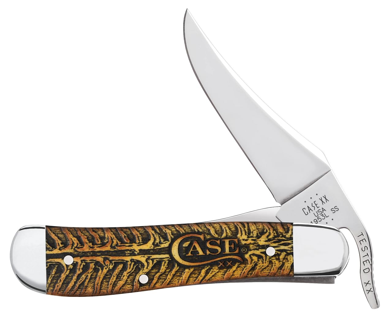 Case XX Knives Russlock Golden Pinecone 81803 Stainless Steel Pocket Knife