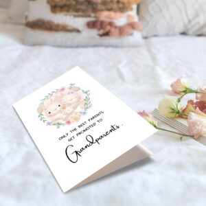 Obbyidk Cute Grandparents To Be Card, Funny Baby Shower Card for Friends, Promotion to Grandparents Congratulation Card, Lovely Congrats Card for New Grandparents