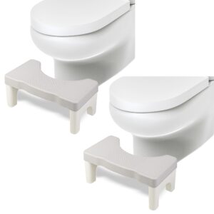 2 pack toilet stool, bathroom squat stool, poop stool for adults, plastic potty stool