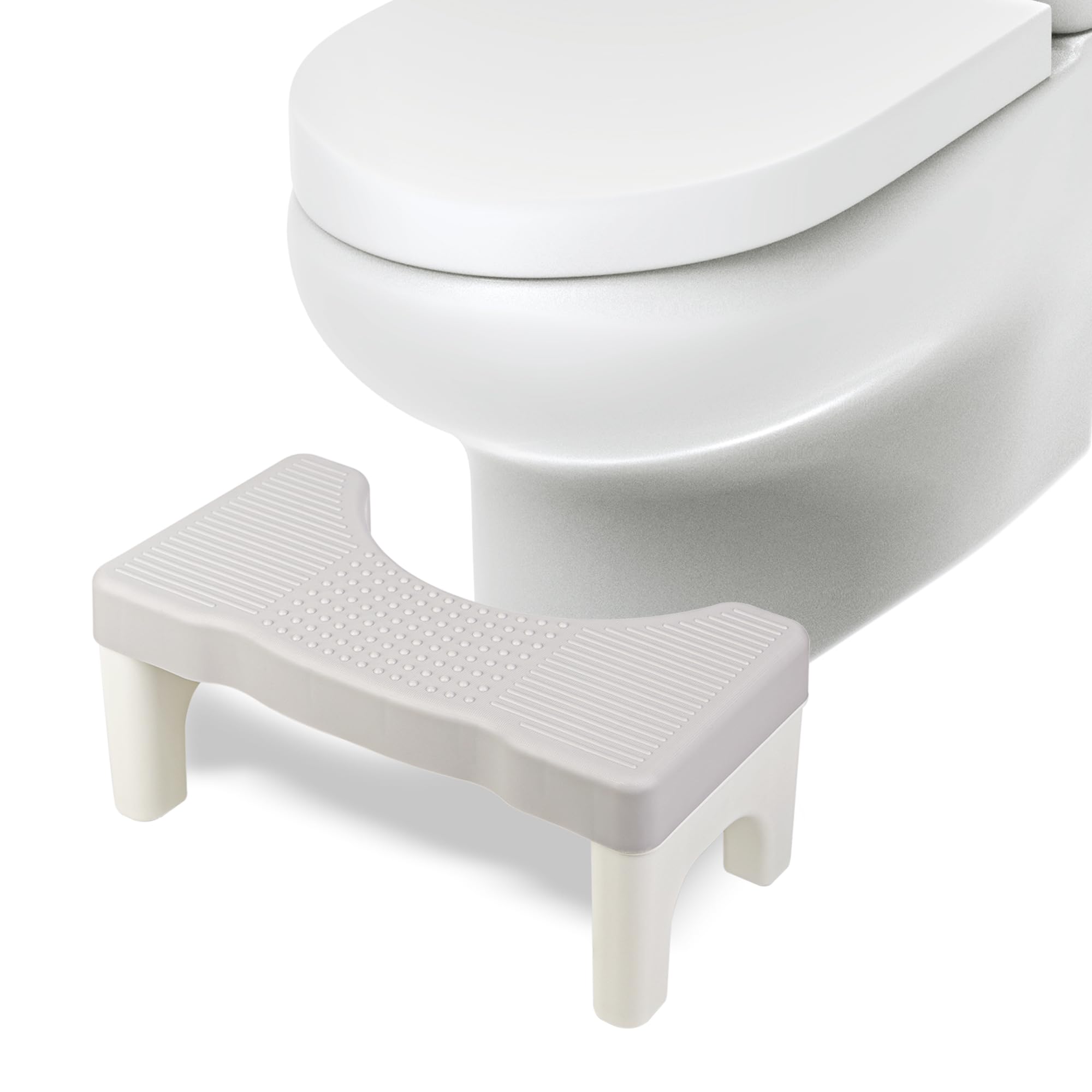 2 Pack Toilet Stool, Bathroom Squat Stool, Poop Stool for Adults, Plastic Potty Stool