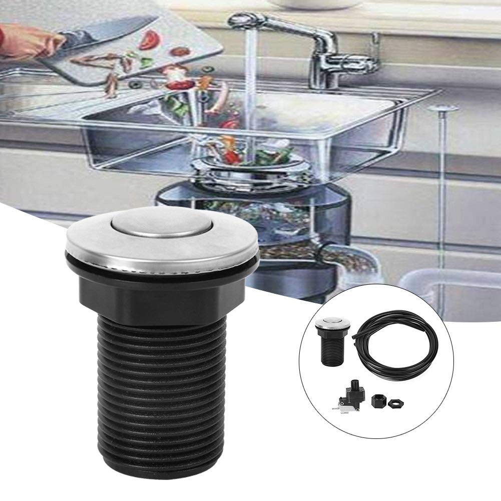 Haofy Air Activated Push Switch Button for Garbage Disposal Bathtub, Kit with Lock Function