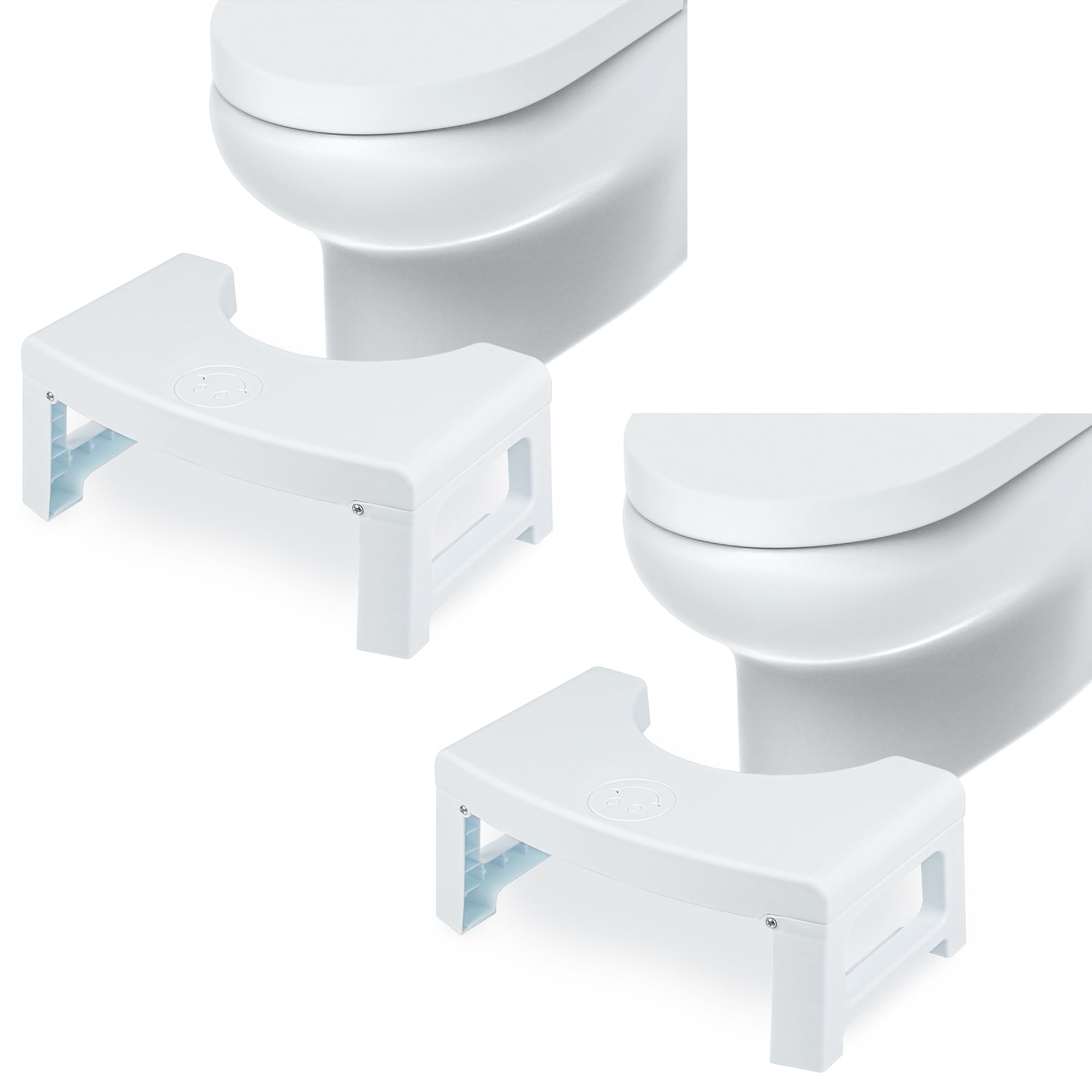 2 Pack Toilet Stool, Foldable Bathroom Squat Stool, Poop Stool for Adults, Potty Stool with Freshener Space