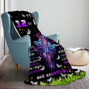 SvenzxyC Gift for 12 Year Old Girl,12 Year Old Girl Birthday Blanket, Birthday Gifts for 12 Year Old Girls-12th Birthday Decorations for Girl,Best Gifts for 12 Year Old Girl (12 Years)