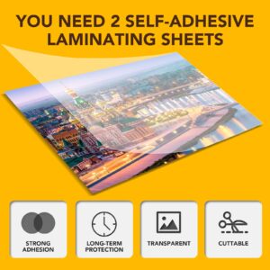 20 PCS Self-Adhesive Laminating Sheets, 9 x 12 Inches Clear Laminating Sheets No Machine Needed Self Sealing Laminate Sheets