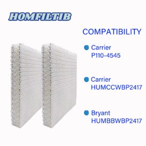 P110-4545 Water Filter for Bryant Carrier P110-4545, HUMCCWBP HUMBBWBP HUMCRWBP series, HUMCCWBP2417 HUMBBWBP2417 HUMCRWBP2417 Humidifiers, 2 Pack