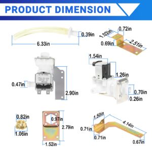 Replace for Manitowoc 000009123 Ice Machine Water Inlet Valve,120V 60Hz 5W fit for I, IB ,IR ,S , SD, JC, QR, SD and K Series ice Machines 000008483 33129026 IH9123.