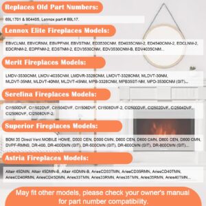 Hiorucet Natural Gas (NG) 69L17 Pilot Assembly Kit for Lennox Elite, IHP, Merit, Serefina, Superior, Astria Fireplaces, 69L1701, 904405, J4117 SIT Pilot Replacement Part with Thermocouple, Thermopile.