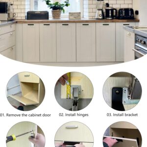 ZRD Tilt Out Trash Can Cabinet DIY Kit for Single Cabinet, Pet Proof Hidden Trash Can Cabinet Conversion Kit, Suitable for Kitchen, Bathroom, Living Room, and Dining Room