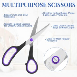 WILLBOND 60 Pack Scissors Bulk 8 Multipurpose Professional Heavy Duty Multi Color Sewing Stainless Steel Scissors Set for Office Home Sewing Fabric Supplies High Middle School Classroom DIY Craft