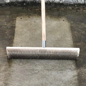 16" Heavy-Duty Rough Surface Floor Brush,Stainless Steel Wire Large Deck Scrub Brush 16" x 2.7” Removes Snow, Dirt & Grime on Drivways, Steps, Patios, Decks, Tile, Cement Without Stick (16")