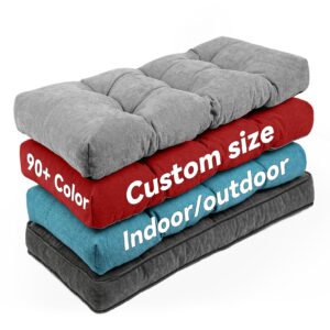 rofielty custom bench cushion, tufted bench cushions for indoor/outdoor furniture use, with non-slip bottom, 70+ colors to choose from for patio furniture cushions(custom size, custom colors)