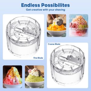 Hozodo Shave Ice Attachment for Kitchenaid Stand Mixers, Snow Cone Machine for Kitchenaid Mixer Attachments with Coarse and Fine Blades, 8 Ice Cube Molds