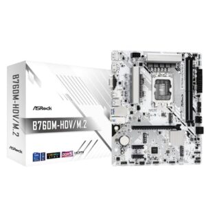 asrock motherboard b760m-hdv/m.2 intel 12th and 13th generation cpu (lga1700) compatible b760 chipset ddr5 micro atx motherboard