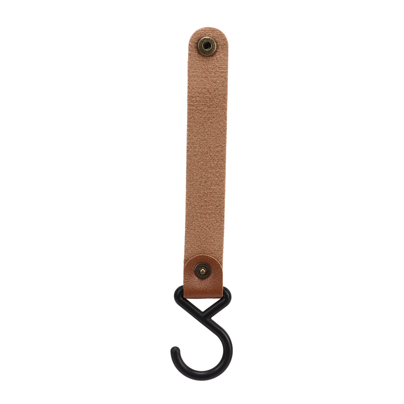 15Pcs Leather S Hooks, Rustic Brown Leather S Hooks Metal S Shaped Hooks for Hanging High Strength Multifunctional Portable S Hangers for Outdoor Camping(brown)