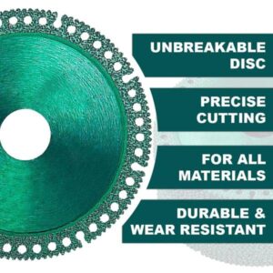 Indestructible Disc 2024, 5 PCS Glass Cutting Disc 7/8" & 5/8" Arbor, 4 Inch Glass Saw Ultra-Thin Saw Blade, Indestructible disc 2.0 - Cut Everything in Seconds (A)