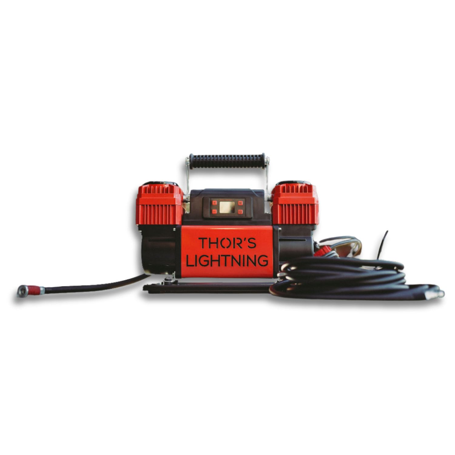 Portable Automatic Air Compressor 12V Battery Powered Lightning Bolt TotalControl True Dual Air Compressor