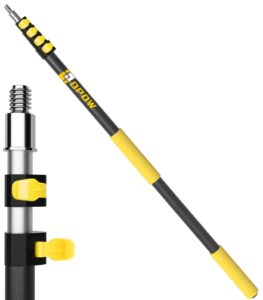 4.5-18ft telescopic extension pole, 24 ft reach multi-purpose telescoping pole with universal twist-on metal tip, lightweight and sturdy extendable pole for high house cleaning, dusting and painting