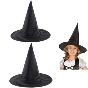 zhzrche 2pcs halloween witch hats for kids, costume cosplay wizard hat decoration kids party favors dressing up