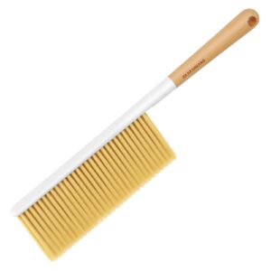 oscioss hand broom cleaning brush, soft bristle dust brushes with wood handle, household cleaning brushues for car, carpet, garden, clothes, various furniture such as beds, sofas (natural)