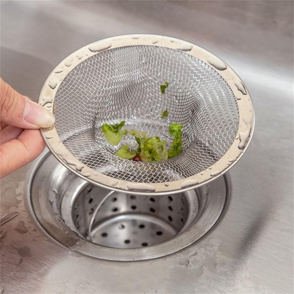 10 pcs Heavy Duty Stainless Steel Slop Basket Filter Trap, 2.08" Mesh Metal Sink Strainer,Perfect for Kitchen Sink/Bathroom Bathtub Wash Basin Floor Drain Balcony Drain Hole