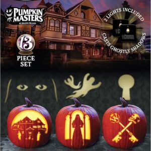 Winchester Mystery House Haunting Shadows Carving Kit by Pumpkin Masters: 13 Piece Set, Included Lights Cast Spooky Shadows