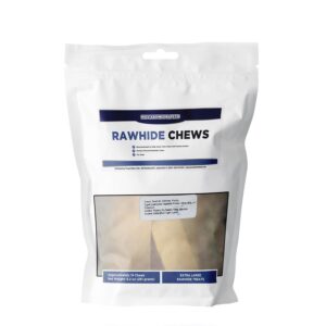 piccardmeds4pets rawhide dental chews, poultry flavored treats for lg dogs 26lbs-50lbs.