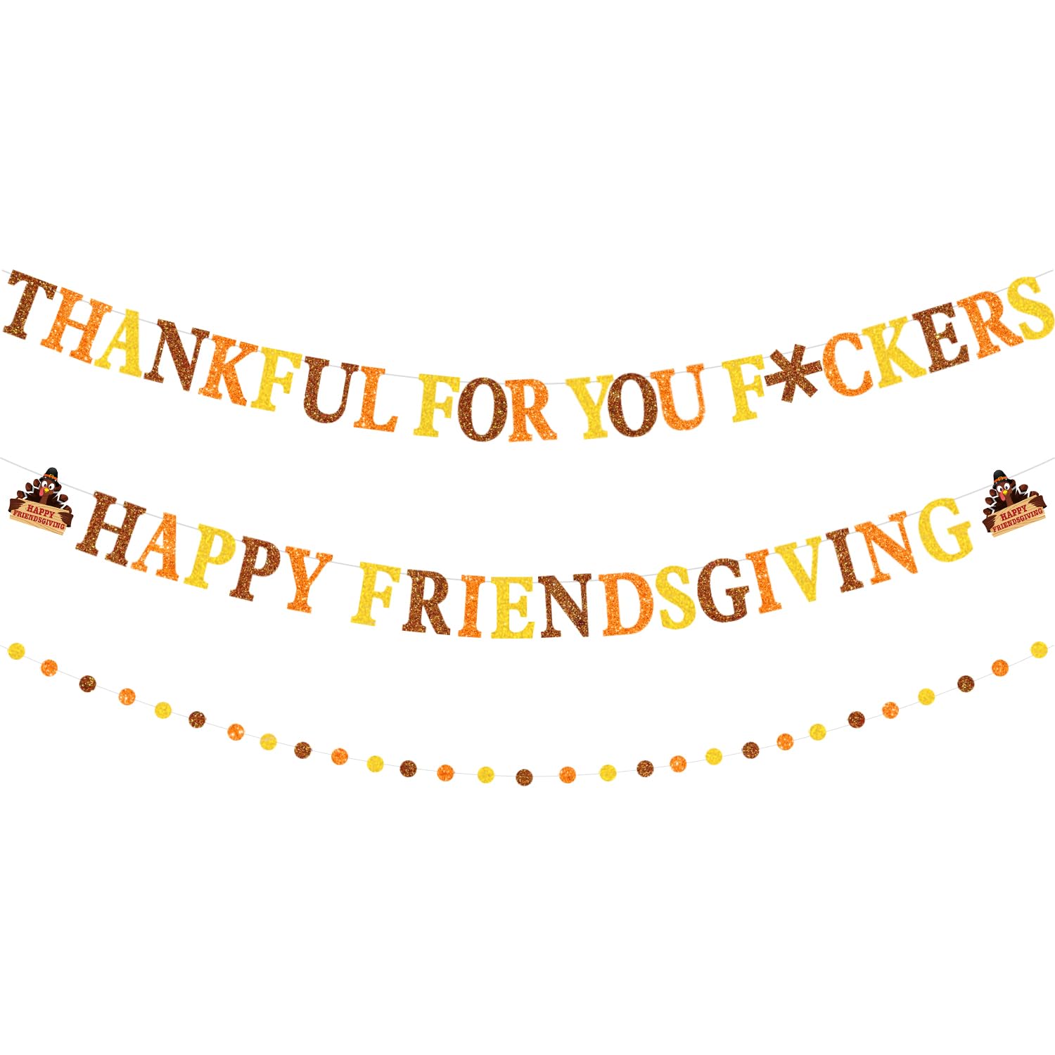 Happy Friendsgiving Banner,Thankful for You Banner,Friendsgiving Decorations,Thanksgiving Decorations Banner, Friendsgiving Party Decorations