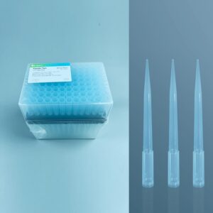 visosci 1000ul pipette tips - universal pipette tips - racked, rnase/dnase free & pyrogen safe, blue, 96 tips/rack