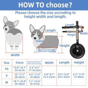 Adjustable Dog Wheel-Chair for Back Legs,Pet Walk Tools,Pet Mobility Aids with Wheels,Dog Leg Brace and Hip Support, Suitable for Back Legs,Dog Assisted Walking Device