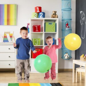 RUBFAC 12 Punch Balloons Punching Balloon Heavy Duty Party Favors For Kids, Bounce Balloons with Rubber Band Handle for Birthday Party