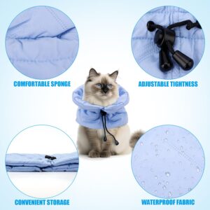 PEUTIER Cat Recovery Collar, Soft Adjustable Cat Cone, Cat Elizabethan Collar Cat Neck Protective Collar Neck Collar After Surgery for Cats Kitten Prevent from Licking Wounds (S)