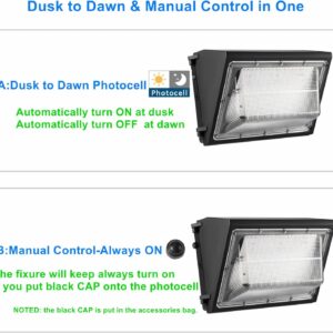 1Pack-Dusk to Dawn 180W LED Wall Pack Light Fixture, 25200LM 1500W HPS/HID Equivalent,100-277V, 5000K Daylight Commerical/Industrial Outdoor Security lighting, Waterproof for Entrance,Warehouse